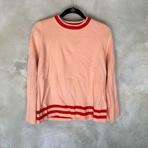 Roolee peach and red sweater